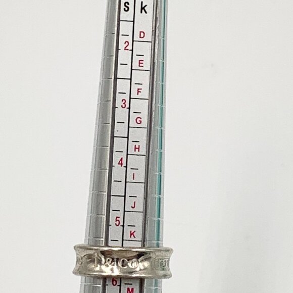 Authentic Tiffany & Co 925 Silver 1837 Medium Ring Size 5.75 - Picture 7 of 8